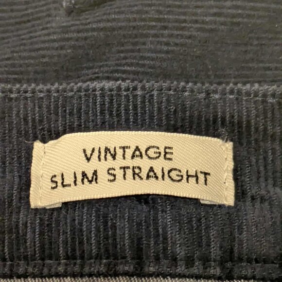 J. Crew Corduroy 5 Pocket Dark Wash Blue Jeans Womens 28 Pullon Zip Fly - Picture 9 of 14